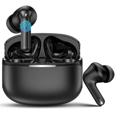 Imagem de Fones de Ouvido Sem Fio Bluetooth 5.3 Intra-auricular 40 Horas de ReproduçãO Longa, Som de Graves Profundos, IPX5 à Prova D'água e Poeira, Microfone Integrado para Corrida, Ciclismo e Fitness