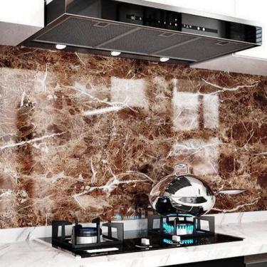 Imagem de Placa Vinílica Marmorizada Decorativa Flexível Marmo Brown 2,44m x 1,2