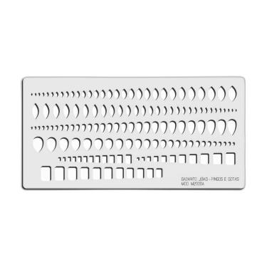 Imagem de Gabarito Régua Para Jóias Pingos Gotas M2006A Acrilico Fenix