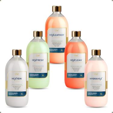 Imagem de Kit Higienização Completa Limpeza de Estofados Tecido e Couro Profissional Tira Manchas Perfuma