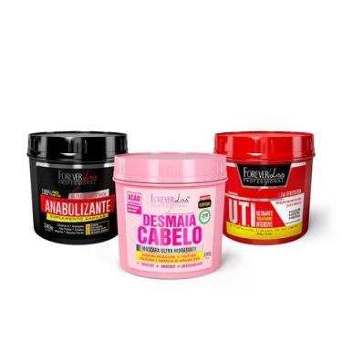 Imagem de Kit Cronograma Capilar Forever Liss com Desmaia Cabelo 200g