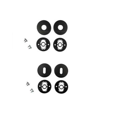 Imagem de Kit Roseta Avulsa Fechadura Interna Imab Preta Preto Redonda