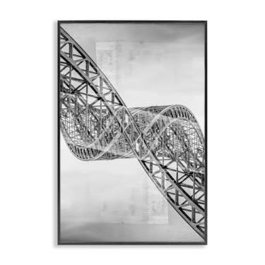 Imagem de Stupell Industries Design de arte giclée emoldurado preto de ferro torcido surrealista por Robin Vandenabeele, 61 x 40 cm