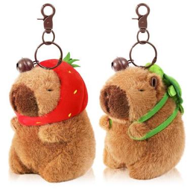 Imagem de Ditucu, 2 peças de chaveiro de pelúcia Capivara, brinquedos, tartaruga