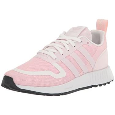 Imagem de adidas Originals Tênis infantil unissex elástico Smooth Runner, Rosa transparente/quase rosa/branco, 6.5 Big Kid