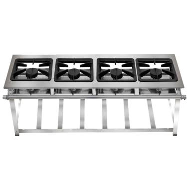 Imagem de Fogão Industrial 4 Bocas 30x30 AP P7 em Aço Inox Leona