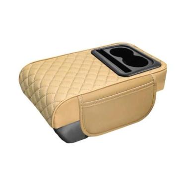 Imagem de Almofada De Apoio De Braço Para Carro Em Espuma De Memória Com Couro P