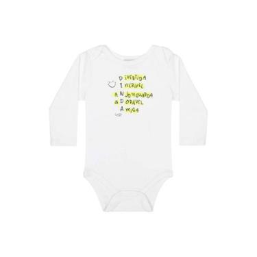 Imagem de Body em Suedine Unissex para Bebê Quimby, Branco, E, GG
