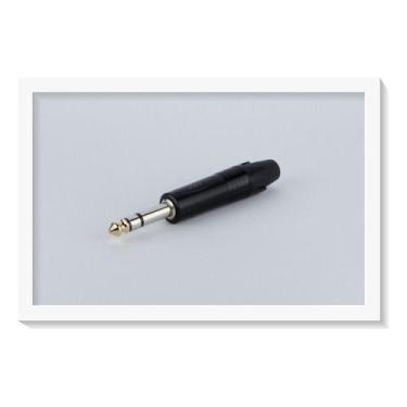 Imagem de Plugue P10 Stereo Profissional Preto Banhado Ouro Hj019 Hjh
