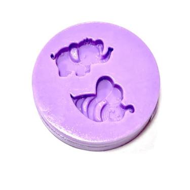 Imagem de F1518 mini molde de silicone abelha e elefante confeitaria biscuit - c