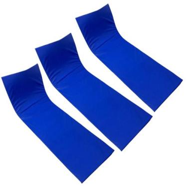 Imagem de Almofada De Espreguiçadeira Impermeavel Azul P/piscina 3 Un - DreamInB