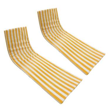 Imagem de Colchonete Almofadado Espreguiçadeira P/ Piscina Amarelo 2un - DreamIn