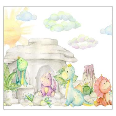 Imagem de Papel de Parede Adesivo Infantil Dinossauros Bebe Quarto - 492pcp - Al