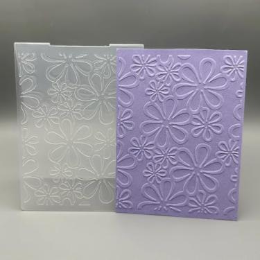 Imagem de Modelo de pasta de plástico 3D com 6 pétalas de flor, 1 textura tamanho A6 para fazer cartões, faça você mesmo, scrapbooking, papel, artesanato, artesanato, scrapbook, artes, decoração
