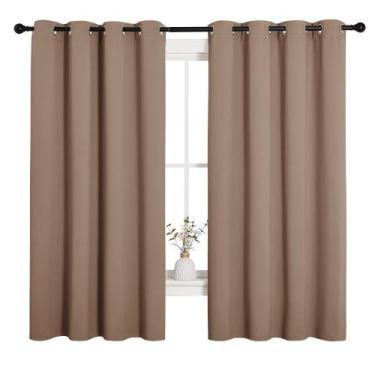 Imagem de Cortinas de janela NICETOWN Blackout com isolamento térmico Cappuccino