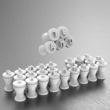 Imagem de Carimbo para brigadeiro kit ALFABETO + ACENTOS molde decoração - ARTWO