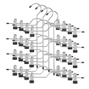 Imagem de Cabides de saia TOPIA HANGER de 4 camadas de metal para mulheres, paco