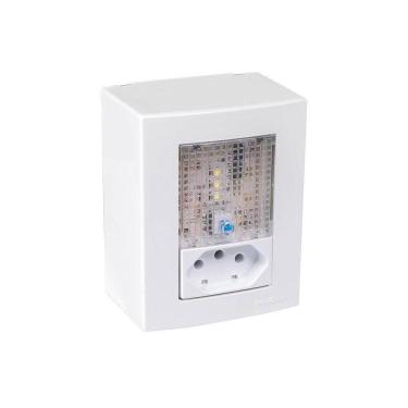 Imagem de Caixa De Sobrepor 75x95 Com Luz De Emergência Led Standard E Tomada 2p+t 10a Margirius...