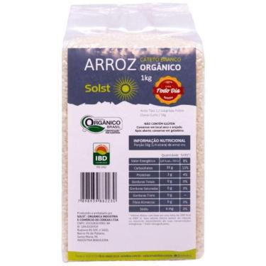 Imagem de Arroz Cateto Orgânico Branco  Tipo Japonês  Vácuo Solst 1 Kg