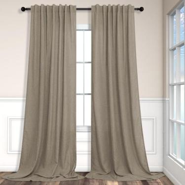 Imagem de Cortinas Pitalk Taupe com 213 cm de comprimento para sala de estar, co
