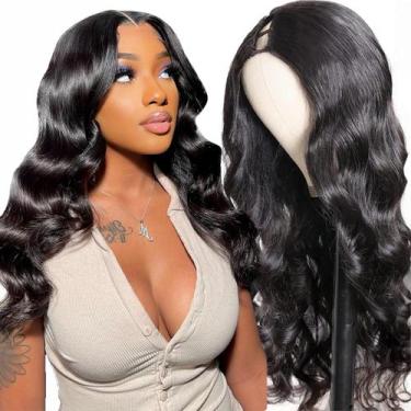 Imagem de Peruca de cabelo humano em U Part Glowig Body Wave 100% cabelo brasile