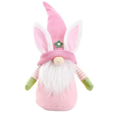 Imagem de Easter Gnomos Bunny Decoração 40cm Anão Sem Rosto Boneca Pelúcia Coelh