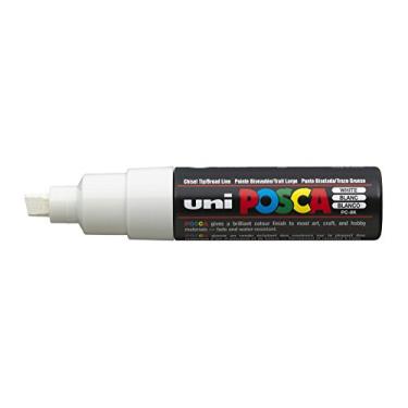 Imagem de Caneta Posca Uni Ball PC-8K Ponta Biselada Grossa de Acrílico 8 mm - Cor: White