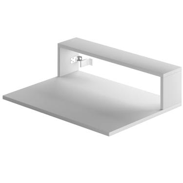 Imagem de Suporte Notebook Multiuso Parede Em Mdf Resistente 15mm Branco