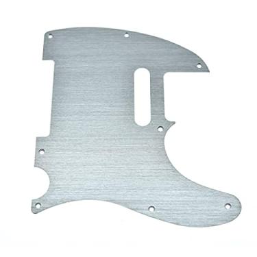 Imagem de KAISH Placa de proteção contra arranhões TL Tele Pickguard de metal anodizado de 8 furos serve para Fender Telecaster americano/mexicano prata