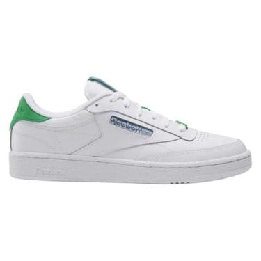 Imagem de Reebok Tênis masculino Club C 85, White Sport Green Blue Slate, 39 EU