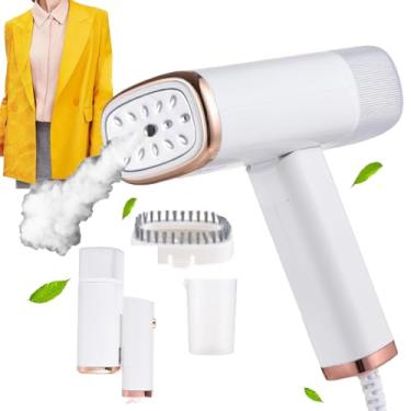 Imagem de Ailgely Mini Máquina De Passar Roupa Portátil, Ferro A Vapor Para Viagem, Portátil 1000 W Roupas, Vaporizador Roupas Dobrável, Aquecimento 20 Segundos, Reservatório Água 120 Ml, Com Escova, Copo Med