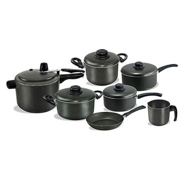 Imagem de Jogo De Panelas 07 Peças Millenium Antiaderente Grafite Ramo