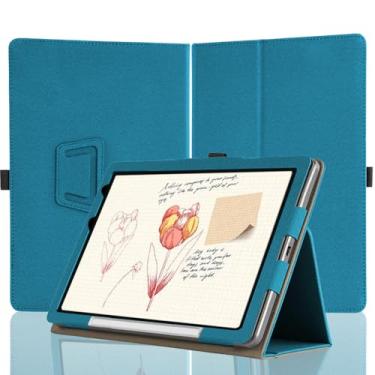 Imagem de [NSFN] Capa para tablet XPPen Magic Note Pad, XPPen Capa protetora para notebook digital de 11 polegadas com pulseira portátil de couro sintético premium com função de suporte (azul)