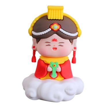Imagem de Bothyi Estatueta imortal chinesa, ornamento de carro, presentes, estátua de mesa de resina, escultura decorativa para estante, quarto, loja, café, escritório, Style C
