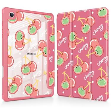 Imagem de Tuiklol Para Samsung Galaxy Tab S6 Lite 10,4 polegadas 2024 2022 2020, Buit in S Pen com capa protetora à prova de choque, capa traseira transparente transparente despertar/hibernar automaticamente