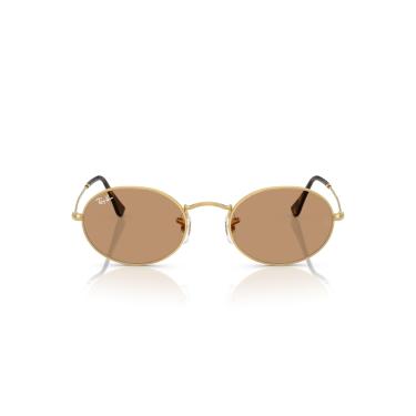 Imagem de Óculos de Sol Ray-Ban Oval 0RB3547 001/53 Tam 51 / Ouro - Lentes Marrom