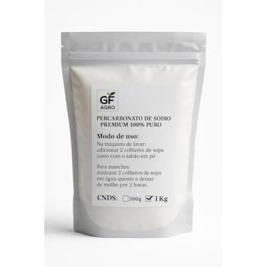 Imagem de Percarbonato De Sódio 1kg Tira Manchas de roupas brancas e coloridas Alvejante Sem Cloro Limpa Azulejo Piso desengordurante