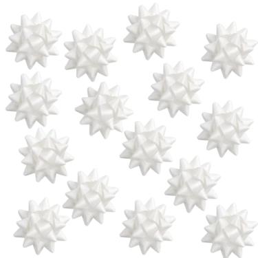 Imagem de 15 peças sortidas de laços de presente, decoração para Natal, aniversários, casamentos, enfeites de férias, presentes, papel de embrulho, aniversários, chás de bebê, chás de panela, Hanukkah (branco)