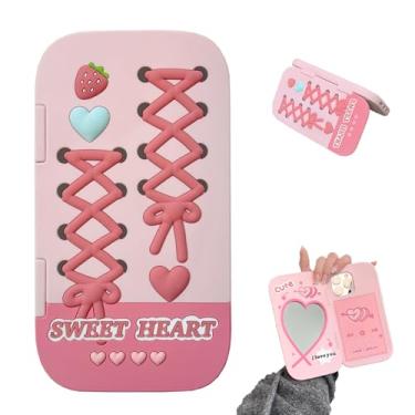 Imagem de QoKcoahn Capa compatível com iPhone 17 Pro Max, 3D Kawaii desenho fofo balé flip espelho de silicone macio engraçado para mulheres meninas capa protetora de gel