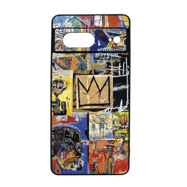 Imagem de qizjio Capa de telefone Basquiat à prova de choque com arte protetora para Google Pixel 7