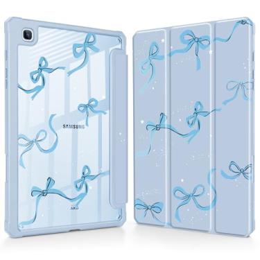 Imagem de May Chen Capa para Samsung Galaxy Tab S6 Lite de 10,4 polegadas 2024/2022/2020 - Suporte de lápis embutido com capa à prova de choque, capa traseira transparente transparente, despertar/hibernar, laço