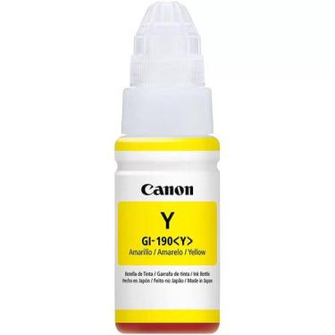 Imagem de Tinta Canon GI-190Y Amarelo 70 ml Original  Alta Rendimento