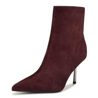 Imagem de Nine West Bota feminina Narend cano médio, Camurça vermelha escura 600, 40