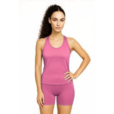 Imagem de Regata Nadador Feminina Dryfit Fitness Academia - Ast Store, GG, Rosa