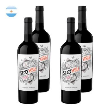 Imagem de Kit 4 Vinhos Sexy Fish Cabernet Franc Tinto Argentina 750ml - Bodega N