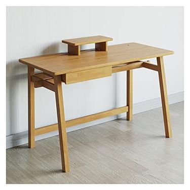 Imagem de Escrivaninha de computador para escritório doméstico mesa de escritório em casa mesa de escritório mesa de escritório elegante mesa de estudo com gaveta e gancho lateral moderna resistente madeira
