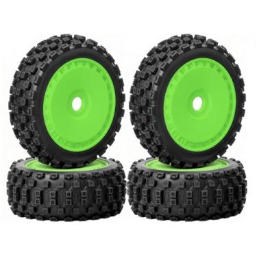 Imagem de RcThjia 1/8 RC Off-Road Buggy Racing Tires and Wheels 17mm Hex RC Tires with Foam Inserts for ARRMA 1/8 Typhon 3S/6S Losi 8IGHT HongNor FS Racing KYOSHO MP10 MP9 MP9e Neo HSP Hyper. (4PCS/Set)
