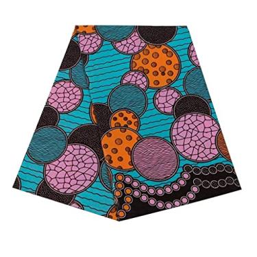 Imagem de Ankara Africano Impressão Cera Real Tecido de Algodão Padrão Círculo Tecido Africano para Vestido de Festa (Cor: Como mostrado Tamanho: 6 jardas)