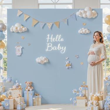 Imagem de Capa de arco de casamento azul 1,8 m x 1,6 m de arco quadrado para chá de bebê, 2 lados, elastano, elástico para festa de aniversário, cerimônia, formatura, banquete, decoração