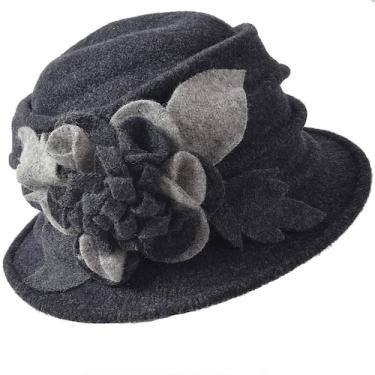 Imagem de Chapéu de inverno FORBUSITE Vintage Feminino, vestido de lã floral, cl